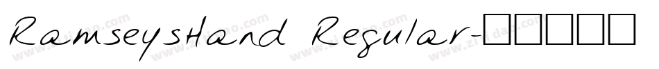 RamseysHand Regular字体转换